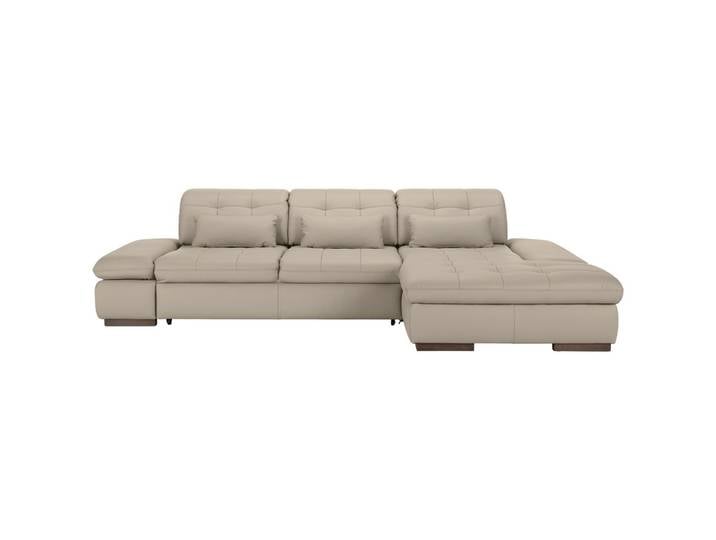 Wohnlandschaft 305/79-96/199 cm Hellgrau Echtleder