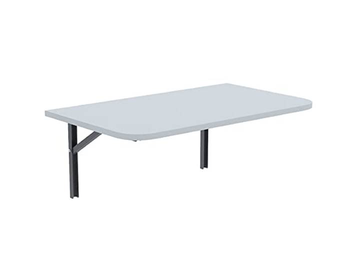 AKKE Klapptisch Wandklapptisch Esstisch - Klappbar Faltbar Platzsparend - Abgerundete Ecken - 65cm x 65cm - Jasny Popiel
