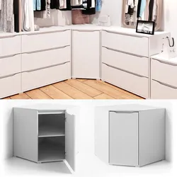 VICCO Eck Kommode RUBEN Weiß Sideboard Mehrzweckschrank Schrank Kleiderschrank