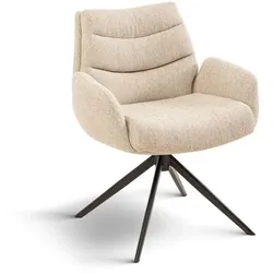 Stuhl Valdez XL Stoff Beige Creme