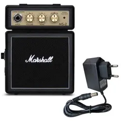 Marshall Gitarren-Verstärker MS-2 Micro Stack mit Netzteil (Gitarre, 1 W), Instrumentenverstärker, Schwarz