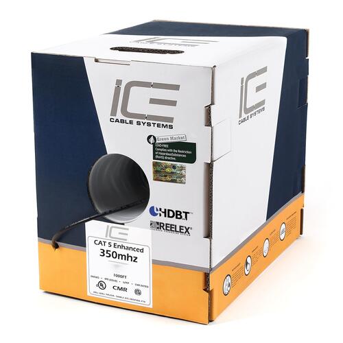 ICE Cable - Cat.5e Kabel, 350MHz, UTP, 24AWG, SBC, HDBaseT, 305m Pulloutbox, Farbe: rot ICE-CAT5E-RED
