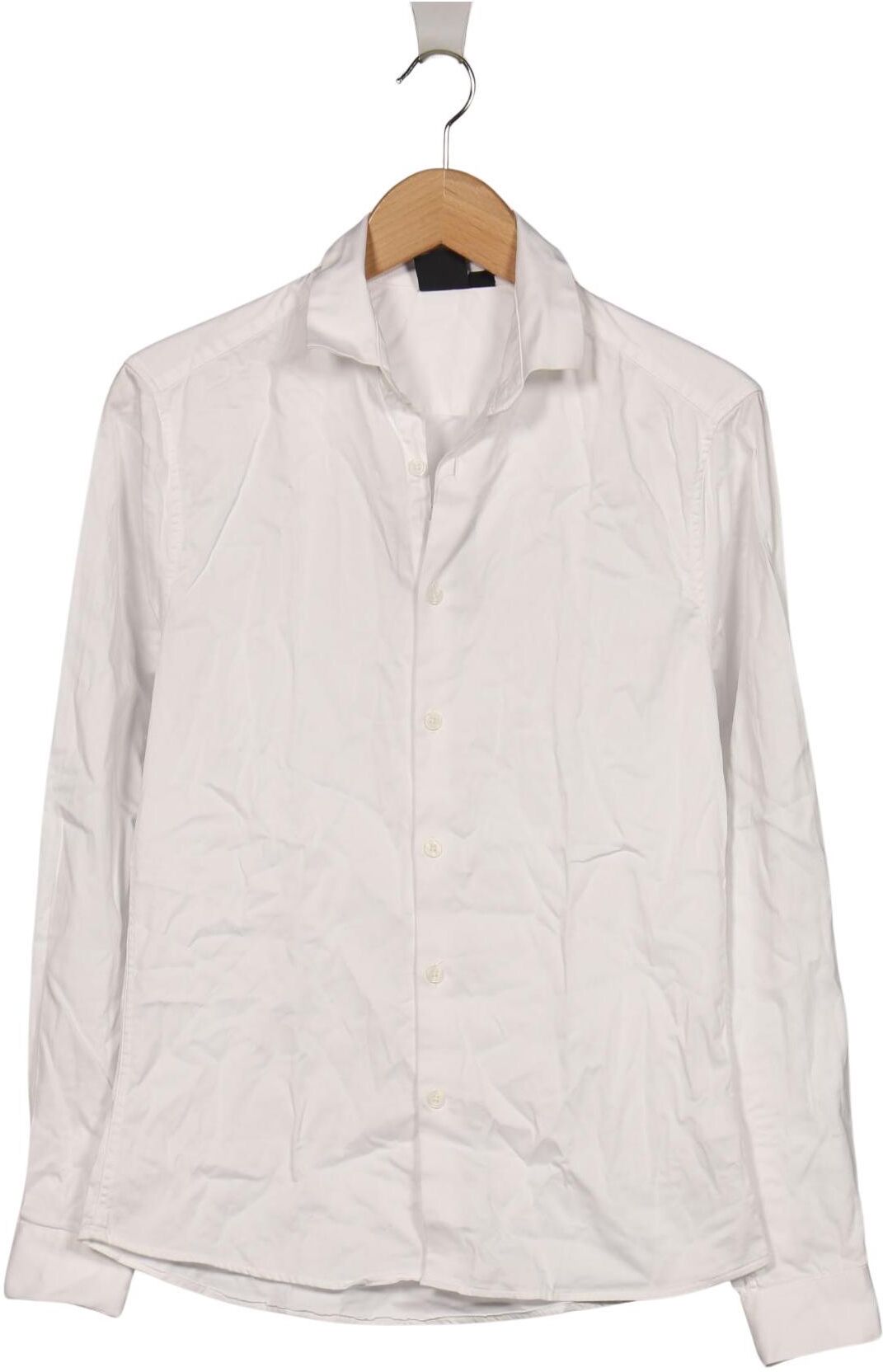 asos Herren Hemd, Weiß, Gr. XS, Baumwolle / Elasthan - Second Hand