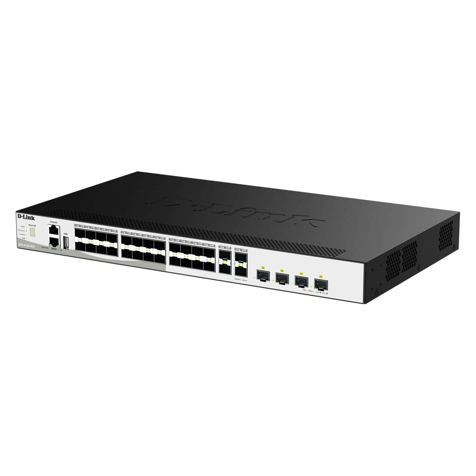 D-Link 32-Port 10G Gigabit Layer 3 Stackable SF (32 Ports) (DXS-3130-32S/E)
