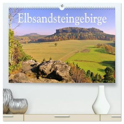 Elbsandsteingebirge (hochwertiger Premium Wandkalender 2027 DIN A2 quer), Kunstdruck in Hochglanz