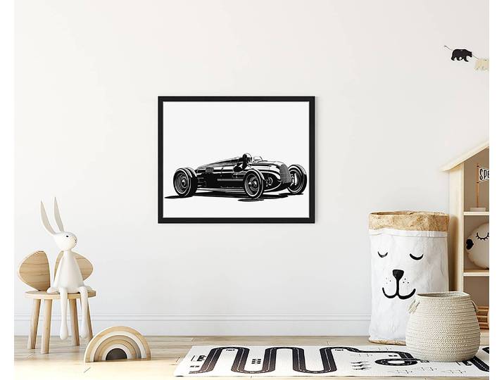 Bild Racing Car 43 x 53cm Multicolor