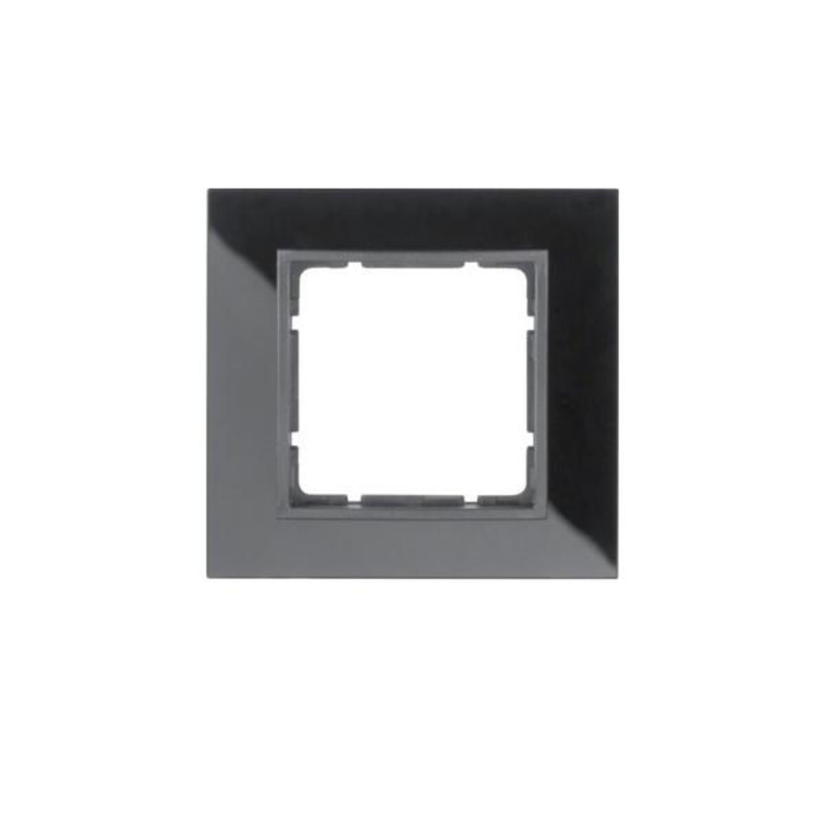Berker BER B7 frame 10116616 met enkelvoudig glas, zwart