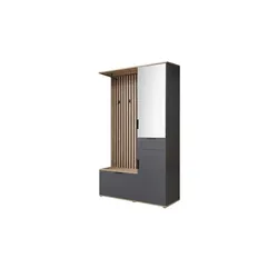 Kompaktgarderobe  Rovereto ¦ grau ¦ Maße (cm): B: 122 H: 195 T: 35.0