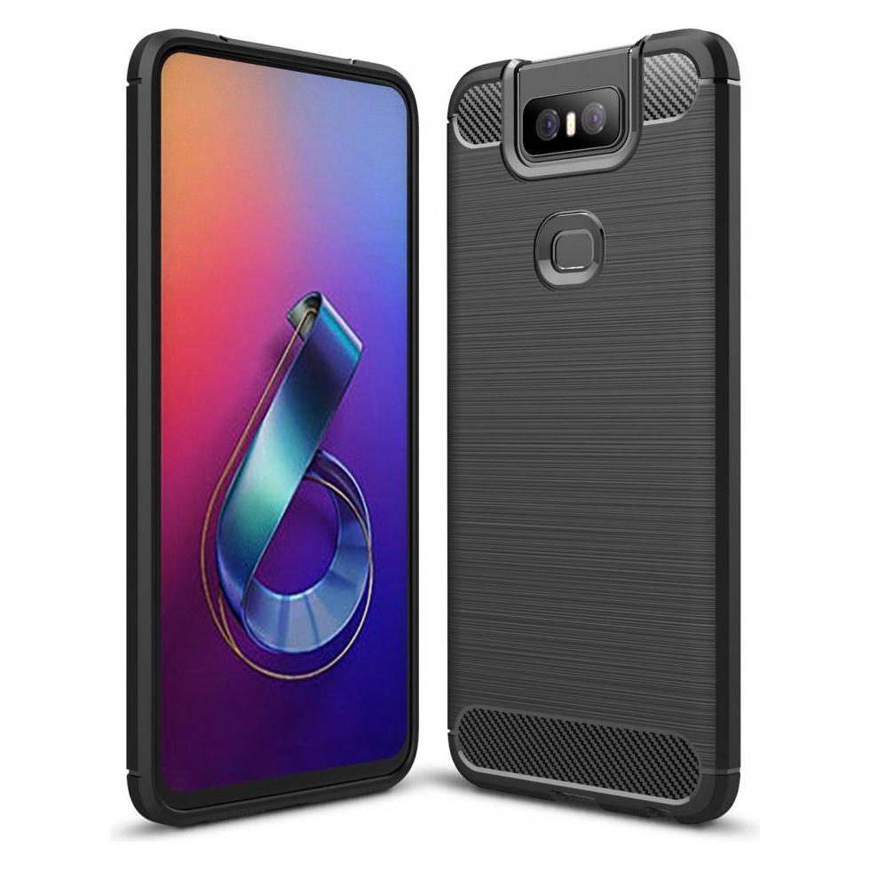Screenguard Asus ZenFone 6 Hülle Carbon Brushed Soft TPU (Asus Zenfone 6) (00025141)