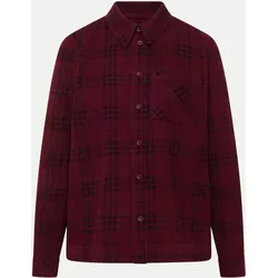 Cordbluse Check 37749-berry red M