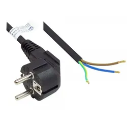 Alcasa P0185-S030 Stromkabel Schwarz 3 m Netzstecker Typ E+F