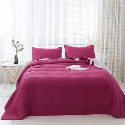 KASENTEX 3-Piece Oversized Quilt Set Soft Cotton Bedspread Coverlet Sets