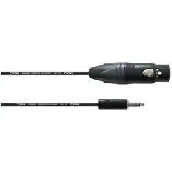Cordial CPM 1.5 FW-UNB - Mikrofonkabel 3.5mm Klinke Neutrik (1.50 m, AUX Kabel, XLR Kabel), Audiokabel