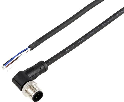 TRU COMPONENTS TC-12833020 Sensor-/Aktor-Anschlussleitung M12 Stecker, gewinkelt 10m Polzahl Sensoren: 4 1St.