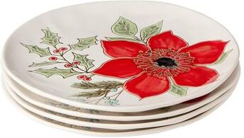 "Certified International Festive Blooms Set of 4 Dinner Plate 11in - 11"" L x 11"" W x 1"" H"