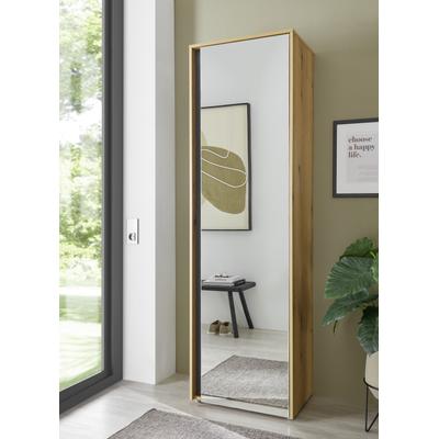 Home affaire "GiRON/CiTY, moderner Garderobenschrank, Kleiderschrank mit Stauraum" Spiegeltür, Teleskopauszug, Tür beidseitig montierbar, 60 cm breit