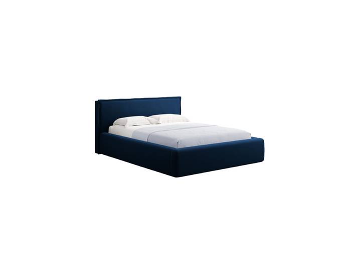 Design Polsterbett „Tena“ mit Ablagefach, Samt Königsblau chosen by Bloomingloft