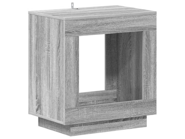 POUFGDR Beistelltisch Sonoma grau 60x40x65 cm Ingenieurholz Für den Innenbereich, rechteckige Form, einfache Montage, einfache Pflege, Holz aus Holz