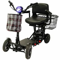 Urban Hopper E-Motorroller Elektro Seniorenmobil 4-Rad Mobilitätshilfe Faltbar Urban Hopper Schwarz
