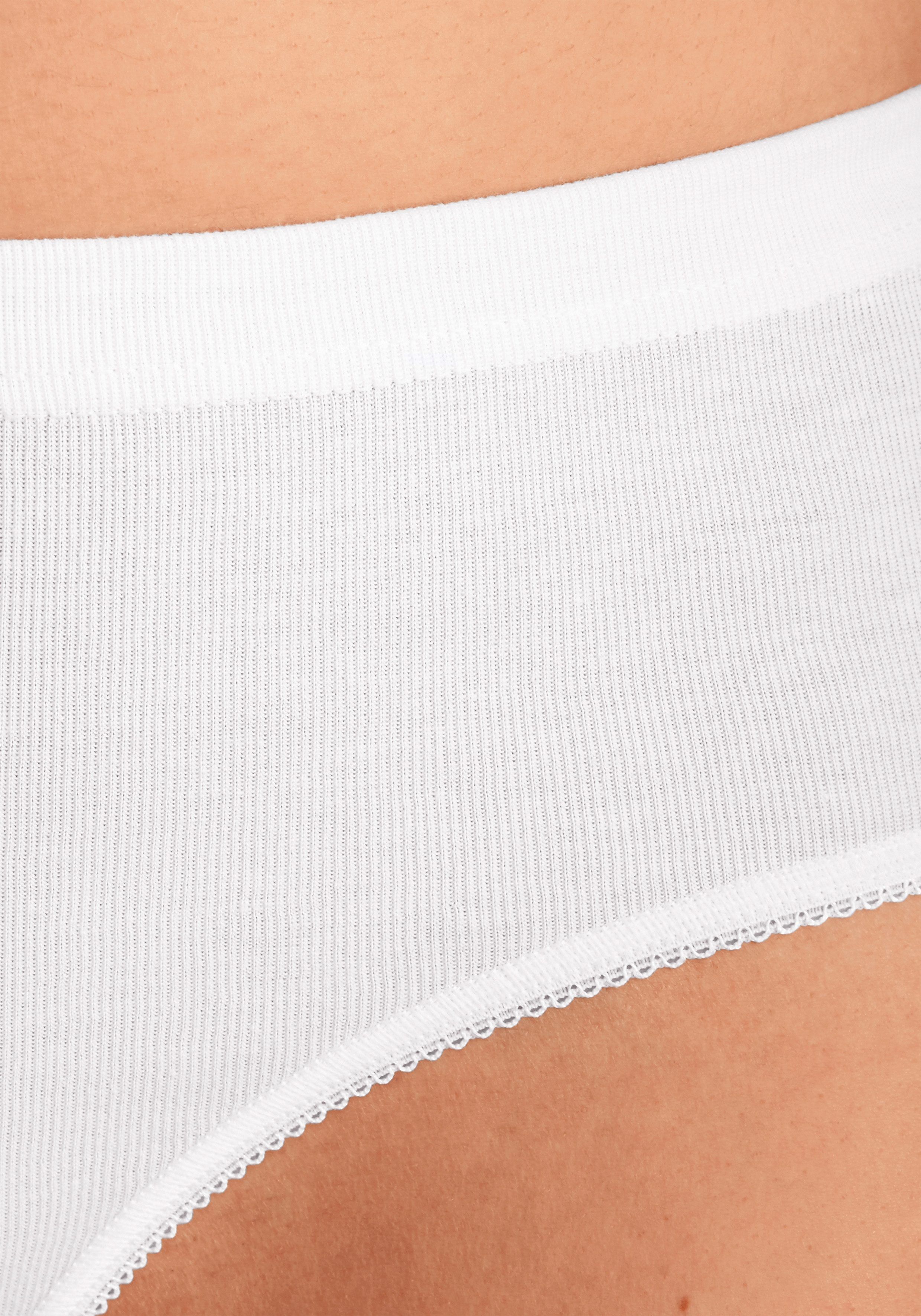 Taillenslip SPEIDEL "Sensuelle Lace", Damen, Gr. 44, weiss (weiß), Obermaterial: 100% Baumwolle, unifarben, bequem, Unterhosen Taillenslip, bequem, weich, schön, feminin, Baumwolle weiß 44