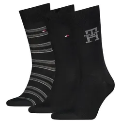 Tommy Hilfiger 3P Men Monogram Socks Gift Box Schwarz Gr 43/46 Herren