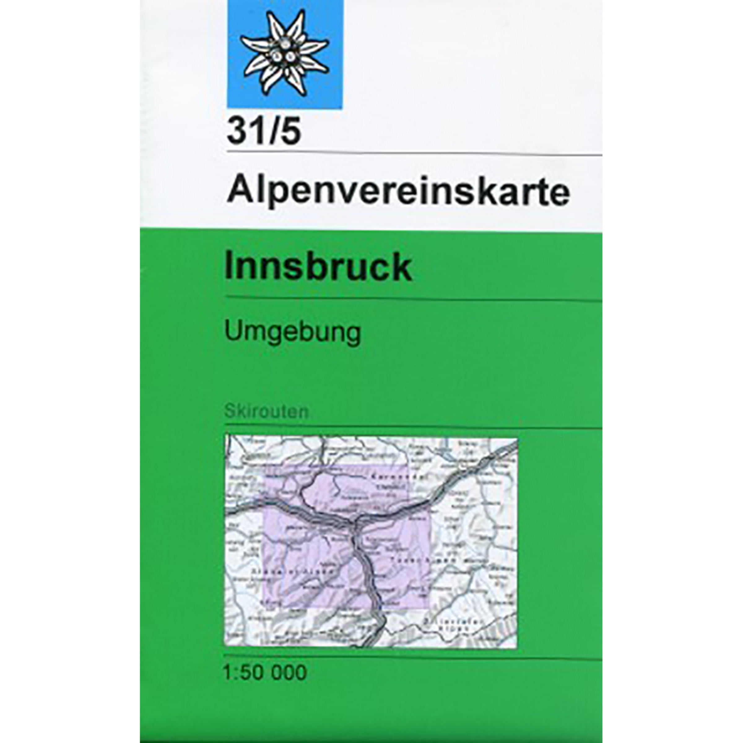DAV AV-Karte 31/5 Innsbruck Umgebung, Skirouten Topografische Karten