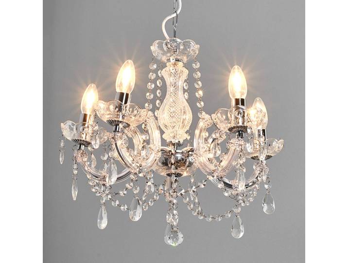 Searchlight Kronleuchter Marie Therese, dimmbar, chrom / silber, für Wohn- / Esszimmer, Metall, Kronleuchter