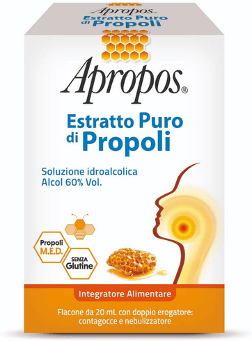 Apropos Estratto Puro di Propoli Spray + Contagocce 20 ml