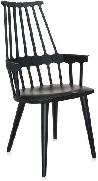 Kartell Comback Holzstuhl (schwarz, schwarz lackiert) schwarz   schwarz lackiert