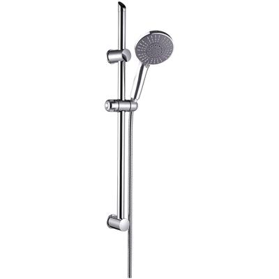 Stangenbrause-Set SCHÜTTE "Adria", grau (chrom), H:70cm, Kunststoff, Metall, Brausegarnituren, Duschkopf mit Schlauch und Halterung, Handbrause mit 5 Funktionen