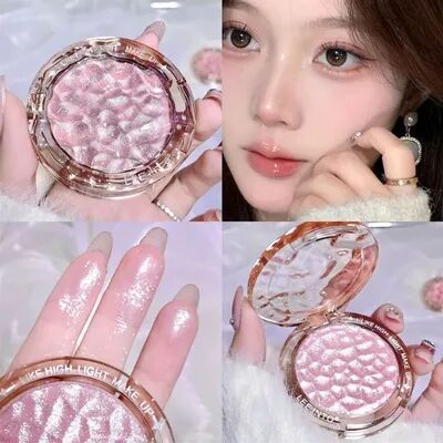 Quick Pick Pro Glitter Highlight Contour Palette, High Gloss Powder, Natural Gloss Contour Concealer, Long Lasting Light 02