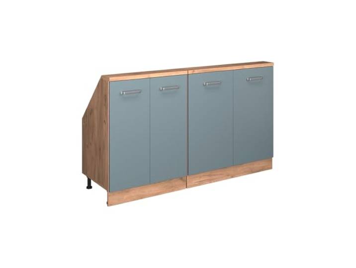 Vicco Dachschrägenschrank-Set Rion, Blau-Grau/Weiß