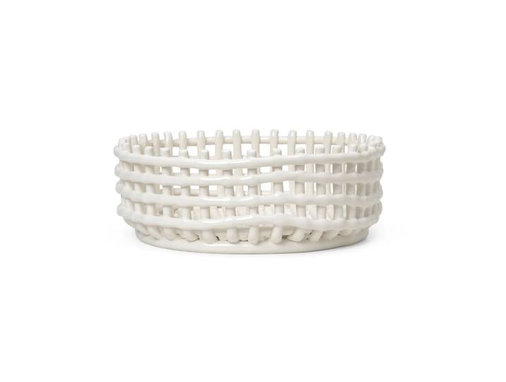 Ferm Living Bol tressé Ceramic Off-white