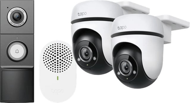 TP-Link Tapo C500 Duo Pack met D235 Smart Battery & Wired Doorbell
