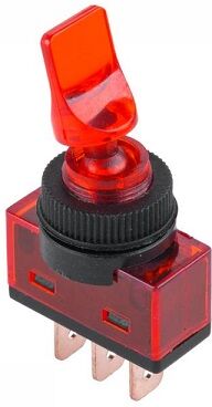 Interruptor Alavanca Luminoso ON-OFF Vermelho