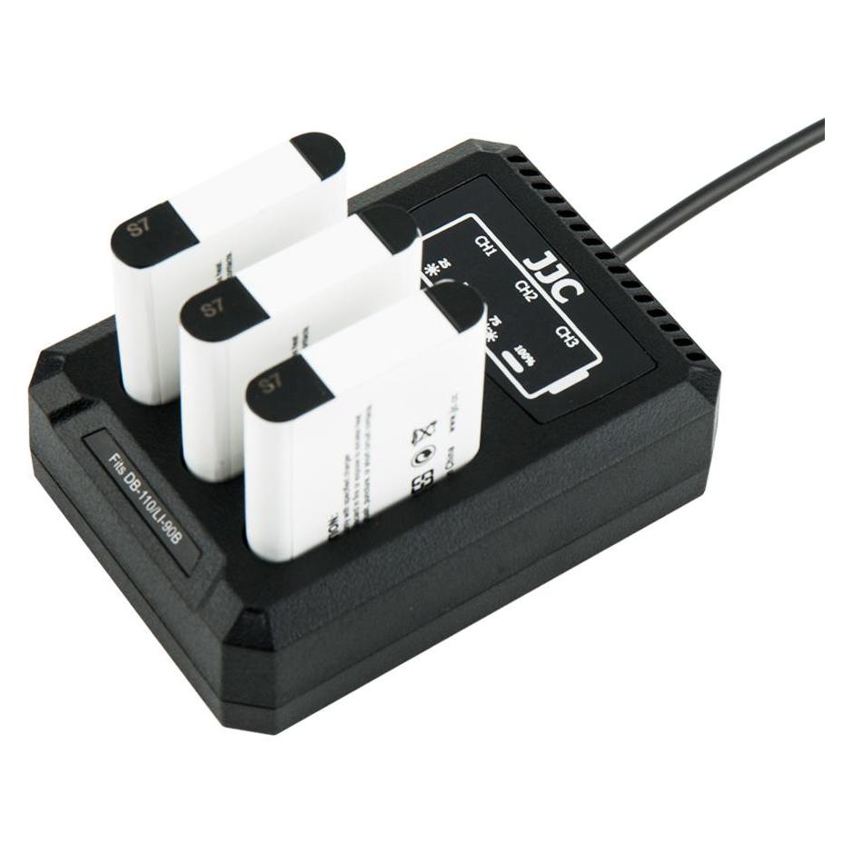 JJC Canon DCH DB110 USB Dual BatteryCharger (voor Ricoh DB 110/ Olympus) (Kamera Akku Ladegerät) (JJC DCH-DB110)
