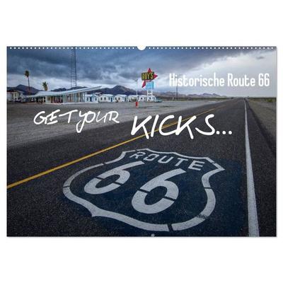 Route 66 (Wandkalender 2027 DIN A2 quer), CALVENDO Monatskalender