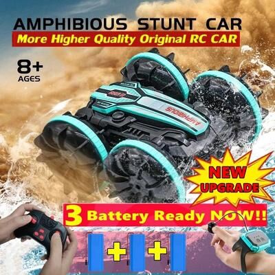 Uplifted Finds Amphibious RC Car Remote Control Stunt Vehicle With Double Sided Flip And 4WD Drift For Kids b5bl Without Watch 3b
