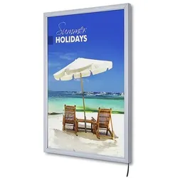 Showdown Displays LED-Leuchtrahmen »Economy« A2 silber silber, 43.5x60.9x1.9 cm