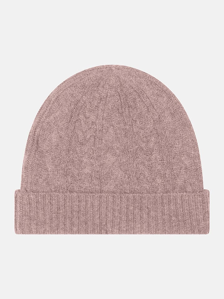 Just Cashmere Kaschmir-Mütze "Cleo" in Beige - onesize