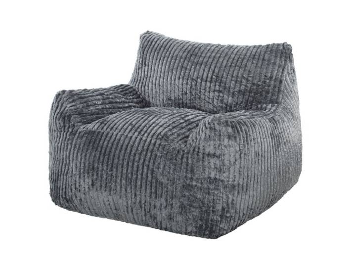 Fauteuil relax - Fauteuil de sol pour adultes grand fauteuil de sol Cloud sans structure avec dossier et accoudoirs Gris