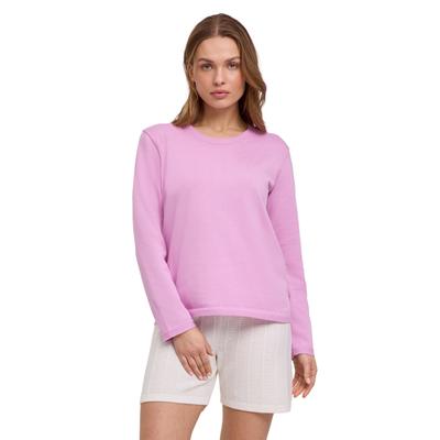 Strickpullover FALKE "Cotton Knit", Damen, Gr. L, rosa (orchid (8621)), Pullover Strickpullover
