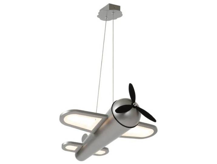 FOKKER – Hängeleuchte für Kinder – LED – 1x28W, 2500K – Grau, Eisen