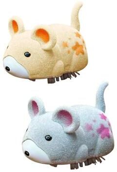 Uplift Picks Electric Moving Mouse Cat Toy Obstacle Avoiding Interactive Hamster Toy For Indoor Play yellow & Gray (2 Pcs)