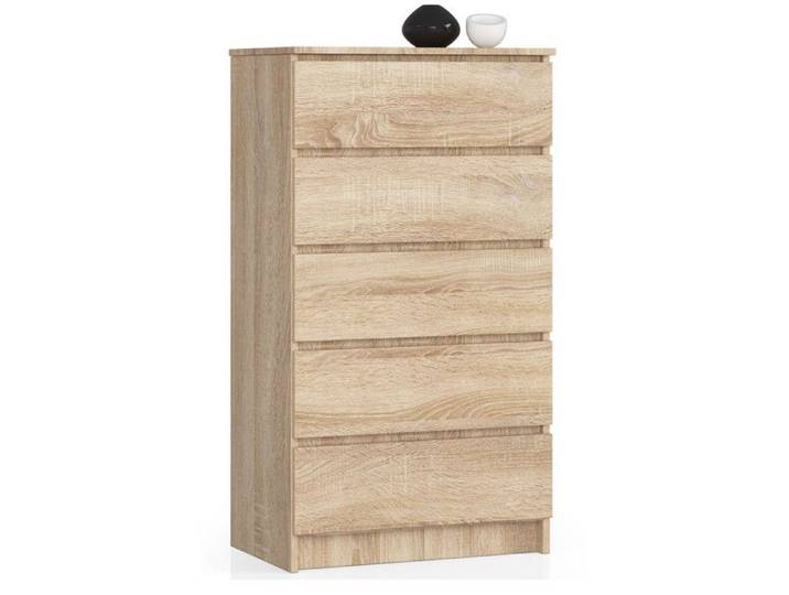 Commode : cinq tiroirs couleur : chêne Sonoma