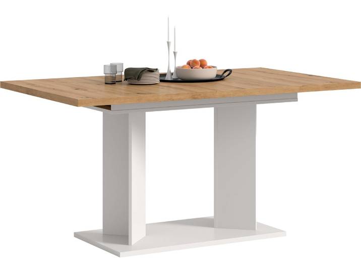MID.YOU Esstisch GUSTAV, Weiß, Holznachbildung