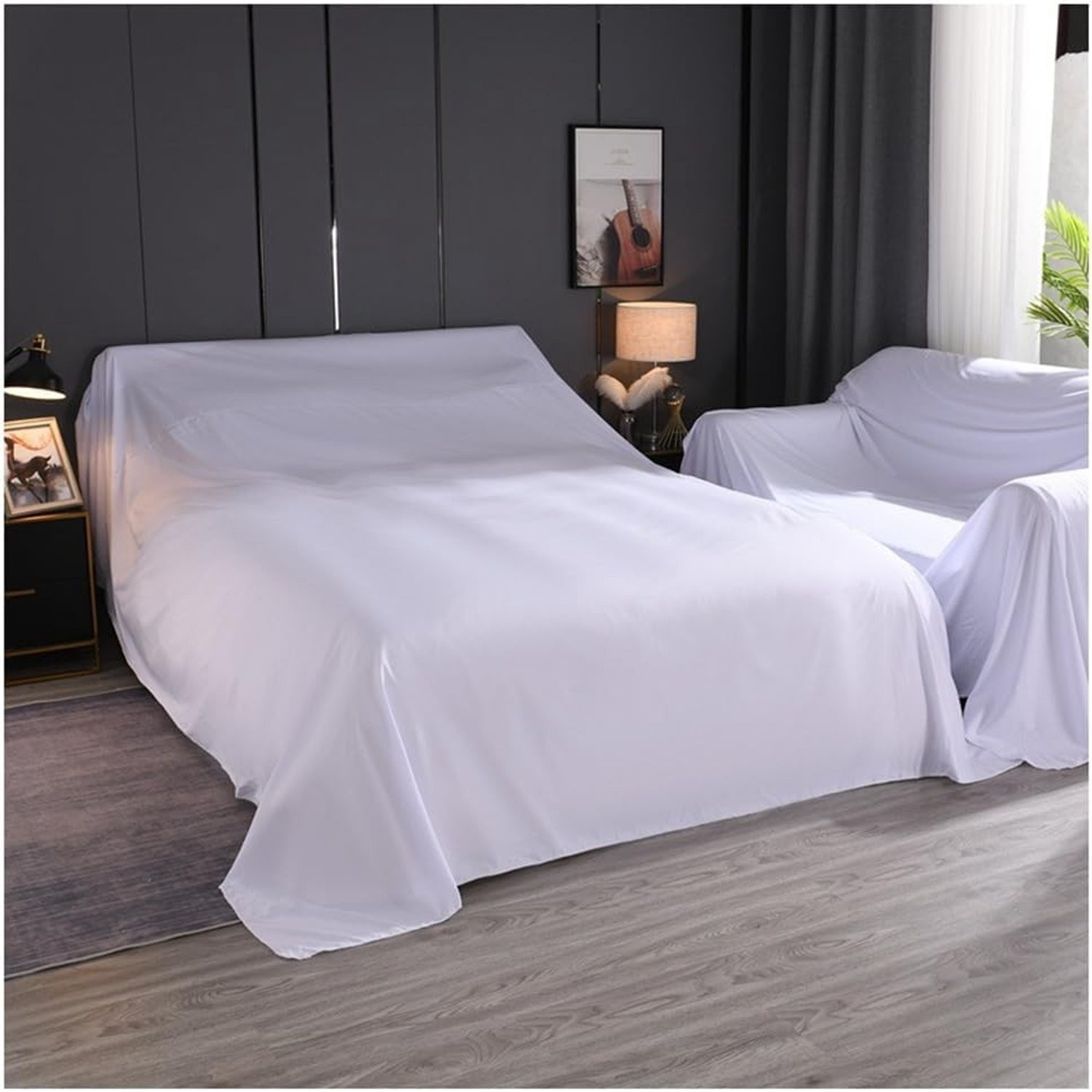Beschermende stofdoek voor meubels - Grote polyester stofhoes voor bank en bed - 2.4 x 2 m