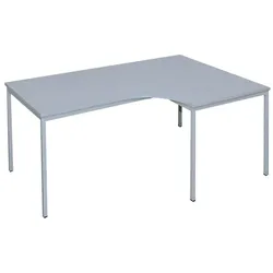 Freiformtisch, Winkel rechts, 750 x 1800 x 800/1200 x 800 mm, lichtgrau