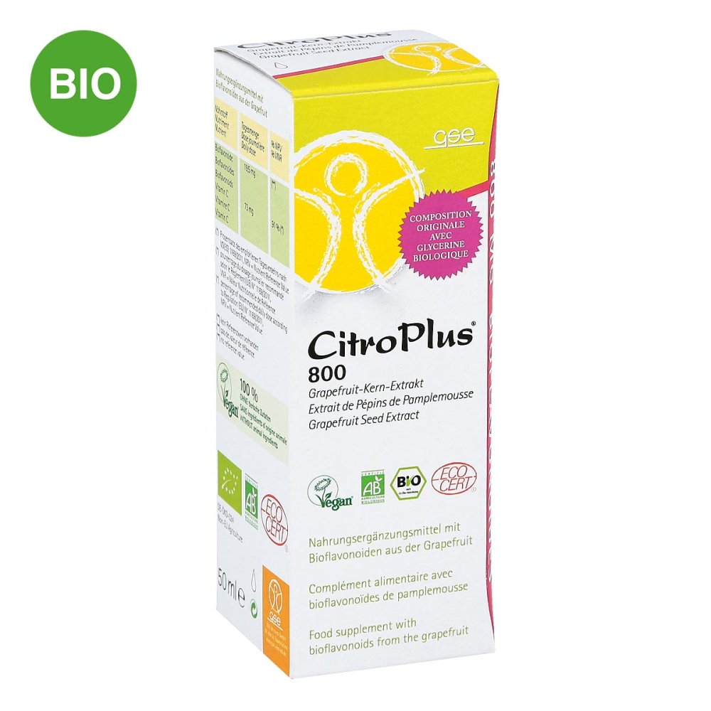 GSE Vertrieb Biologische Nahrungsergänzungs- & Hei Citroplus 800 Bio Grapefruit Kern Extrakt Liquidum 09004672