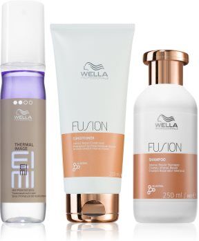 Wella Fusion formato poupança para cabelo danificado e pintado . Fusion